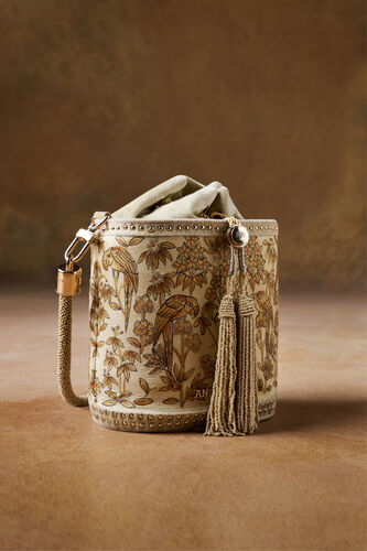 Pichhwai Bucket Bag - Canary Gold, Gold, image 1